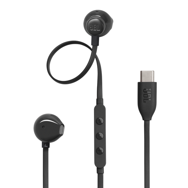 JBL Tune 305C Wired USB-C Earbuds Black product image