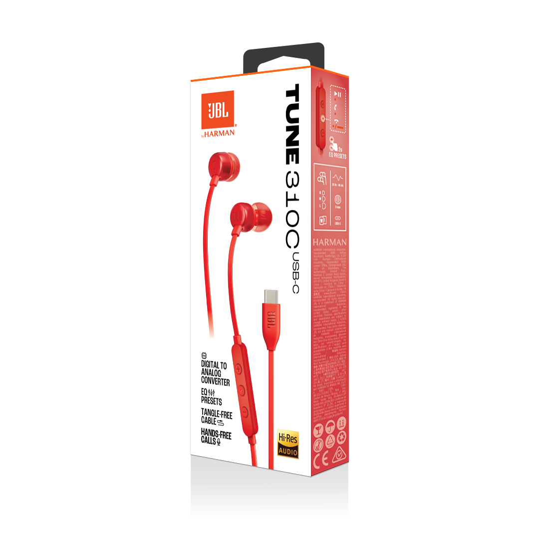 JBL Tune 310C Wired USB-C Earbuds product image