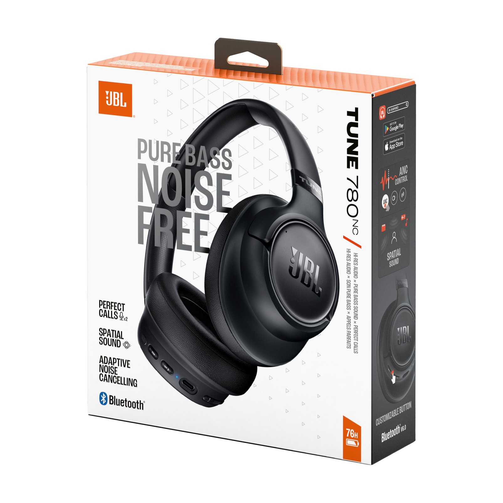 JBL Tune 780NC Wireless Over-Ear Noise-Cancelling Headphones Black product image