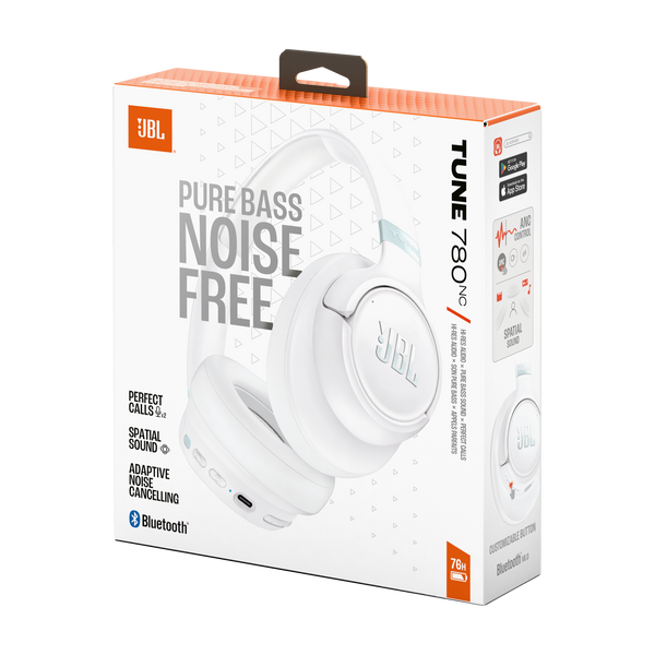 JBL Tune 780NC Wireless Over-Ear Noise-Cancelling Headphones White product image