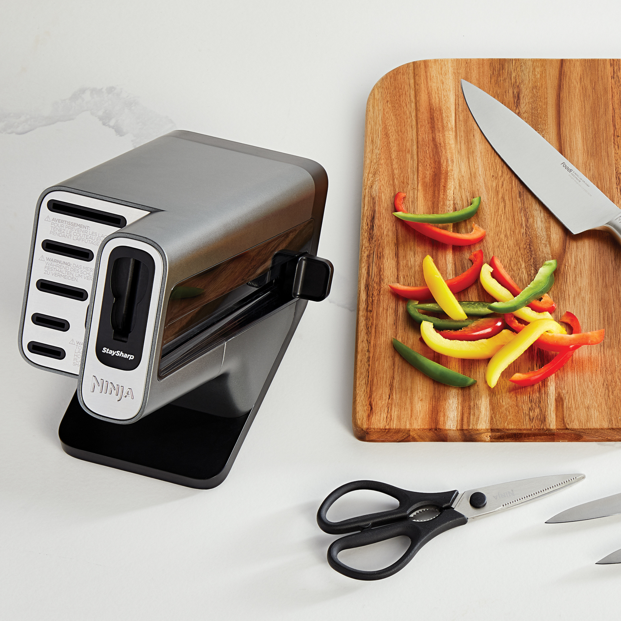 Ninja Foodi StaySharp Knife Block with Integrated Sharpener 6-Piece Set product image