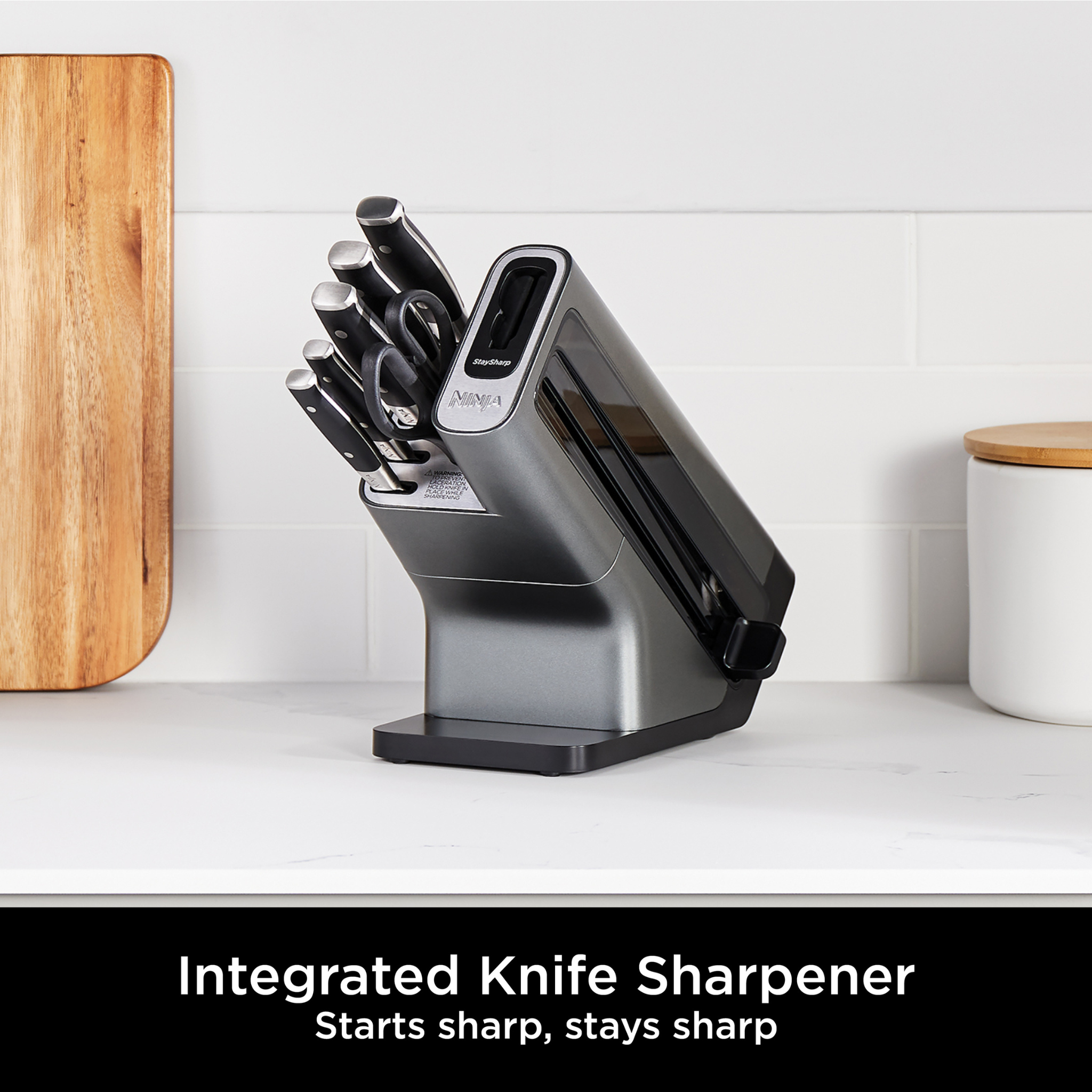 Ninja Foodi StaySharp Knife Block with Integrated Sharpener 6-Piece Set product image