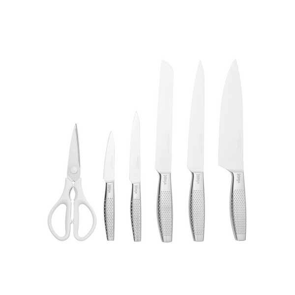 Ninja StaySharp 6-Piece Stainless Knife Set & Block with Sharpener White product image