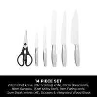 Ninja StaySharp 14-Piece Stainless Knife Set, Wood Block & Built-In Sharpener product image