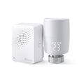 Kasa KE100 smart thermostatic radiator valve starter kit — product view showing valve and hub together