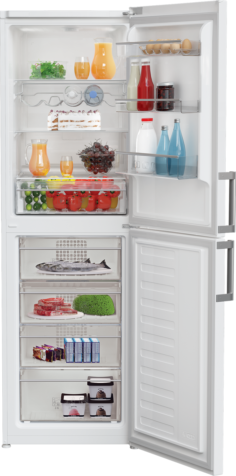 Blomberg Frost Free Combi Fridge Freezer White | KGM4663