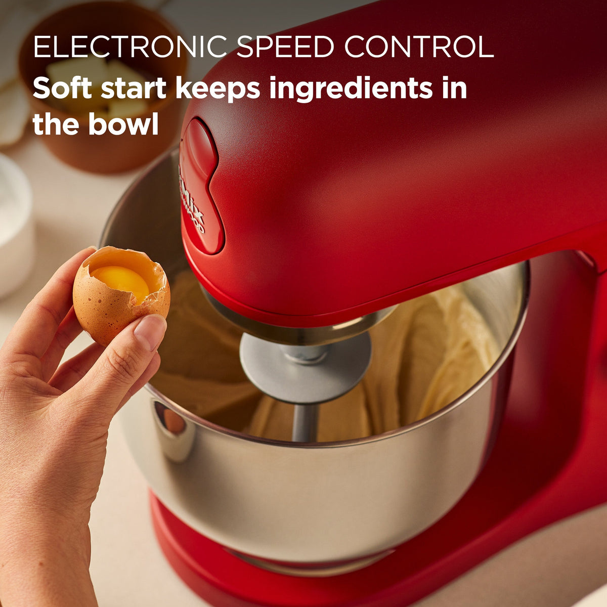 Kenwood kMix 5L Bold Red Stand Mixer – view 3