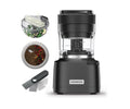 Kenwood Duo Prep Chopper and Grinder - Black - front view with grinder bowl and spatula