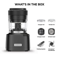 Kenwood Duo Prep Chopper and Grinder - Black - what is in the box