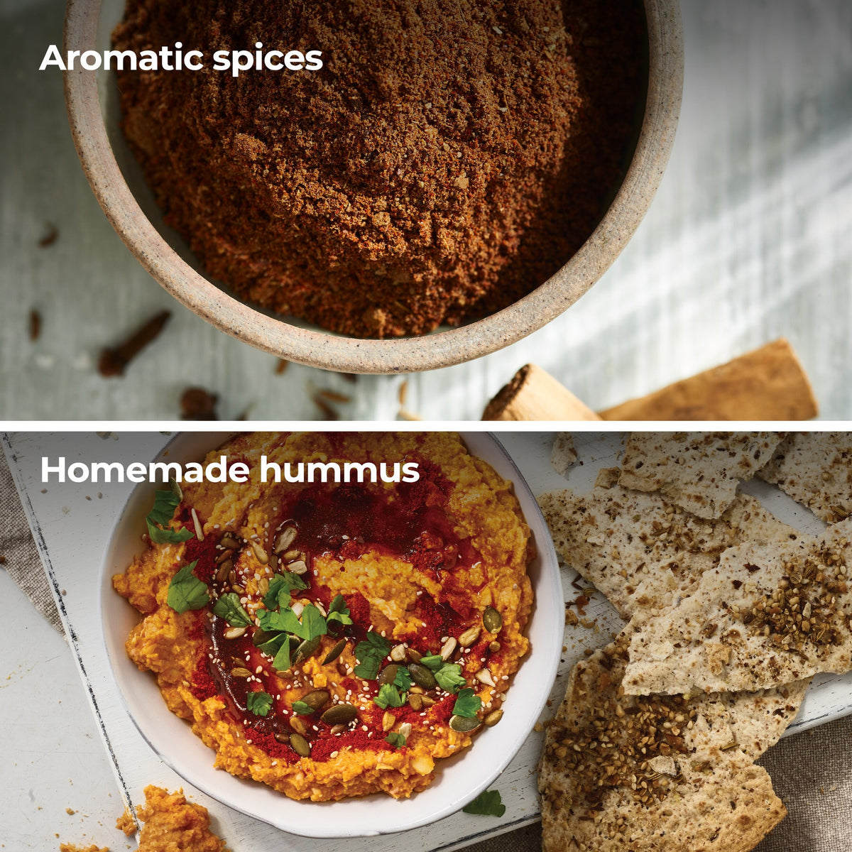 Kenwood Duo Prep Chopper and Grinder - Black - ground spices and homemade hummus