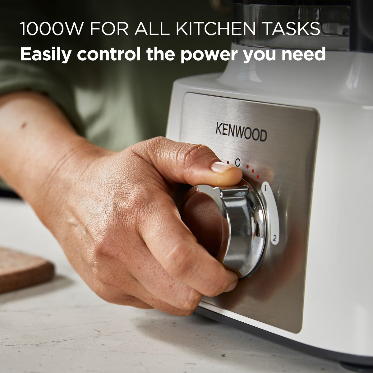 Kenwood Multipro Express Food Processor - White - variable speed control dial