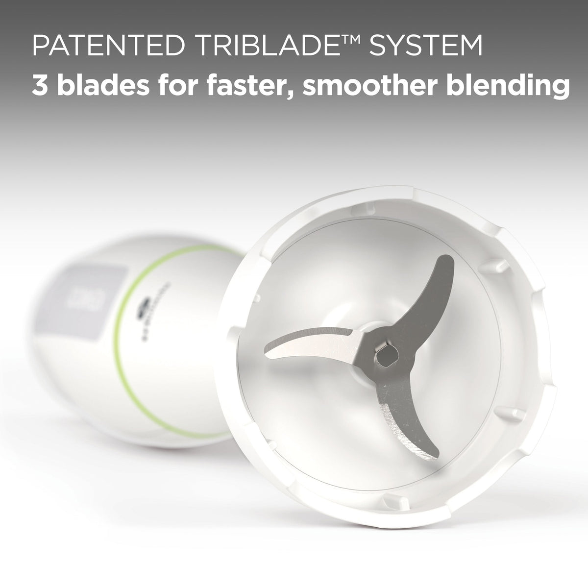 Kenwood Triblade Hand Blender - White - patented three-blade Triblade foot