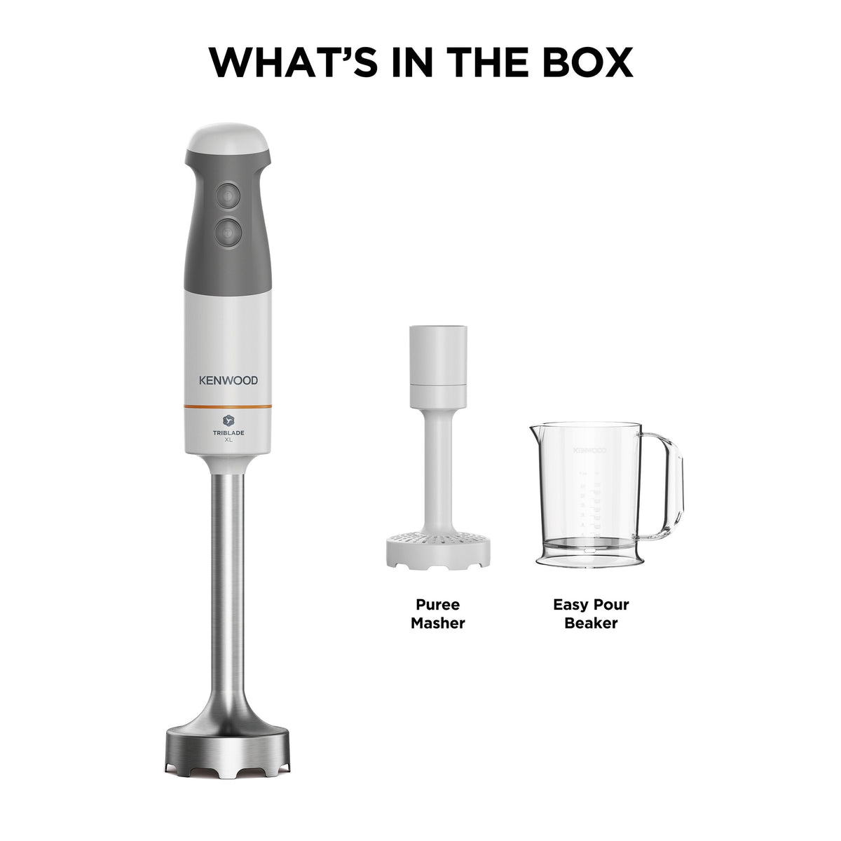 Kenwood Triblade XL+ Hand Blender - White - what is in the box
