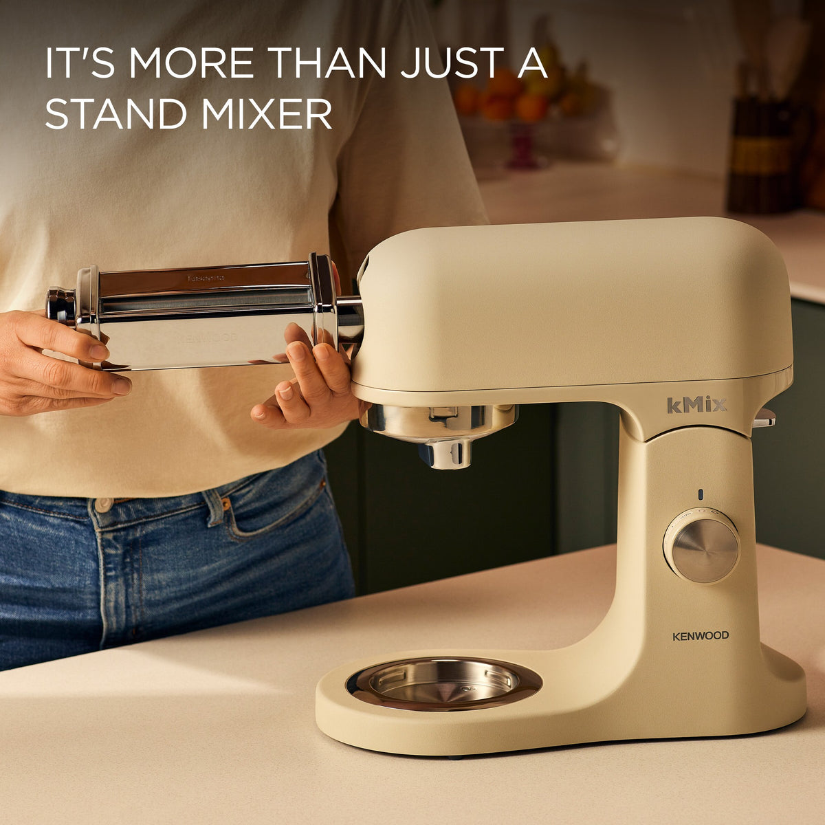 Kenwood kMix 5L Stand Mixer - Cream - making fresh pasta with a pasta attachment