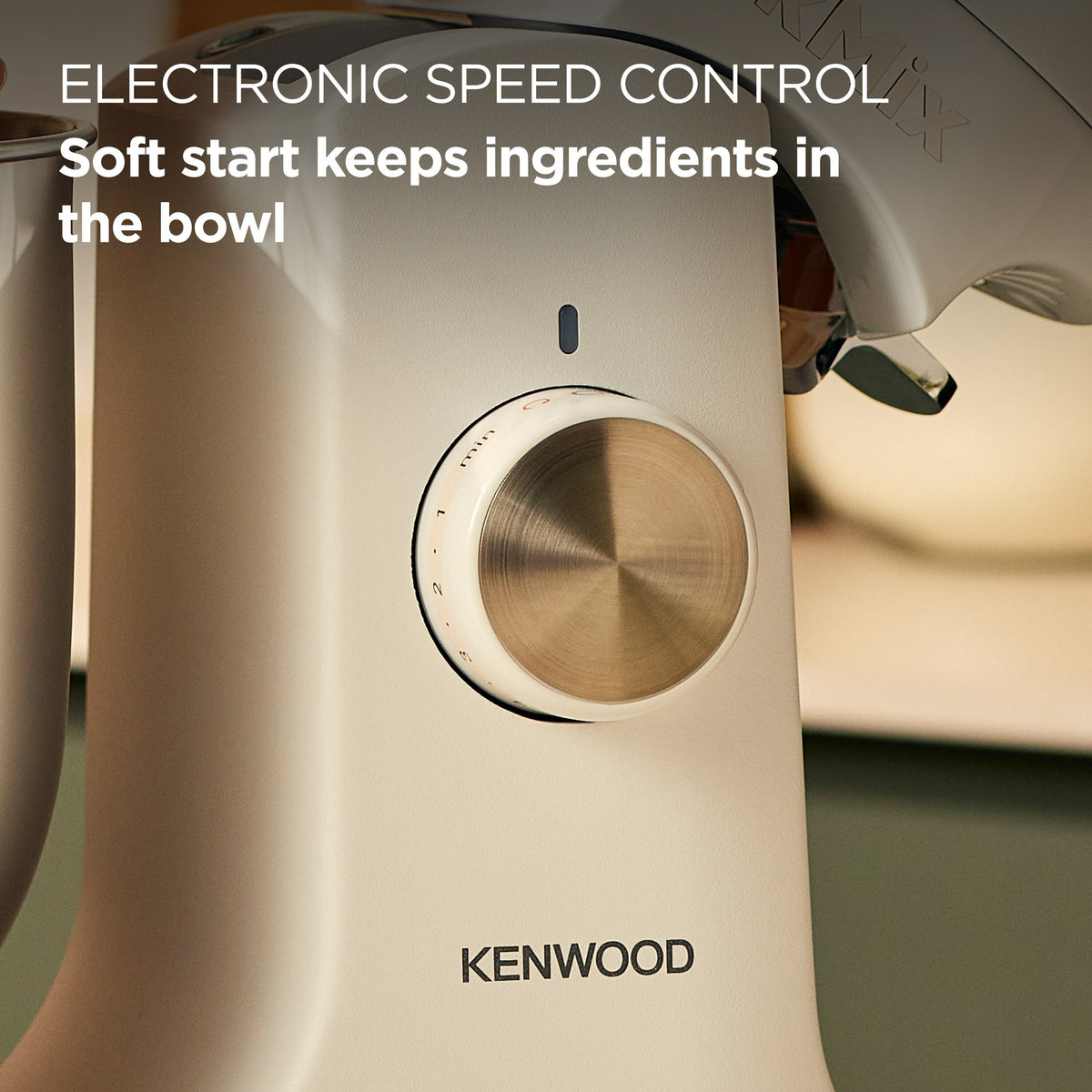 Kenwood kMix Stand Mixer - White - electronic speed control dial with soft start