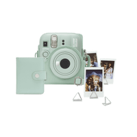 FUJIFILM instax mini 13 Accessory Kit Lagoon Green - accessory kit overview; camera shown for illustration and sold separately