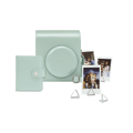 FUJIFILM instax mini 13 Accessory Kit Lagoon Green - case and photo album; camera shown for illustration and sold separately