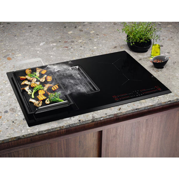 Electrolux 80 cm Combo-Hob Hood – Induction with Built-In Extractor | LCC83443