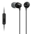Sony MDR-EX15AP Wired In-Ear Earphones with Microphone - Black - hero view