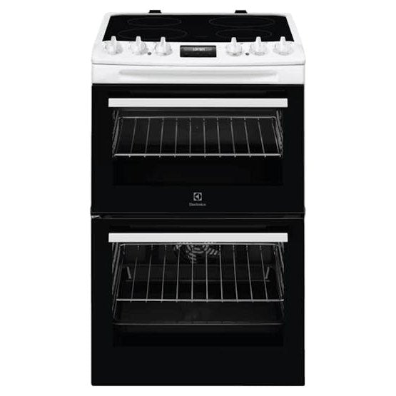 Electrolux 55cm Double Oven Electric Cooker White | LKR555100W Electrolux Oven Euronics Ireland