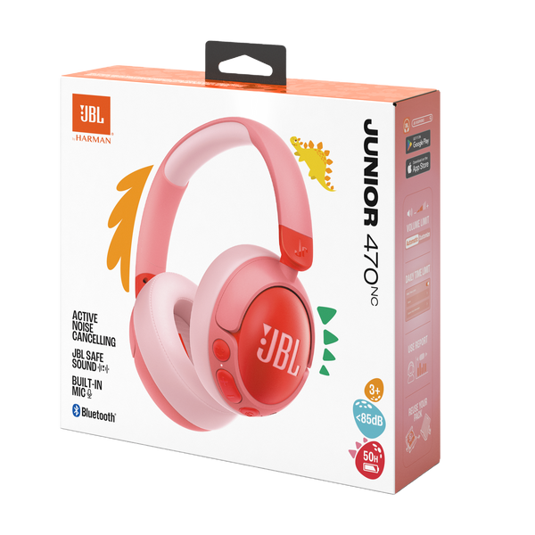 JBL Junior 470NC Kids Wireless Over-Ear Noise-Cancelling Headphones Pink product image