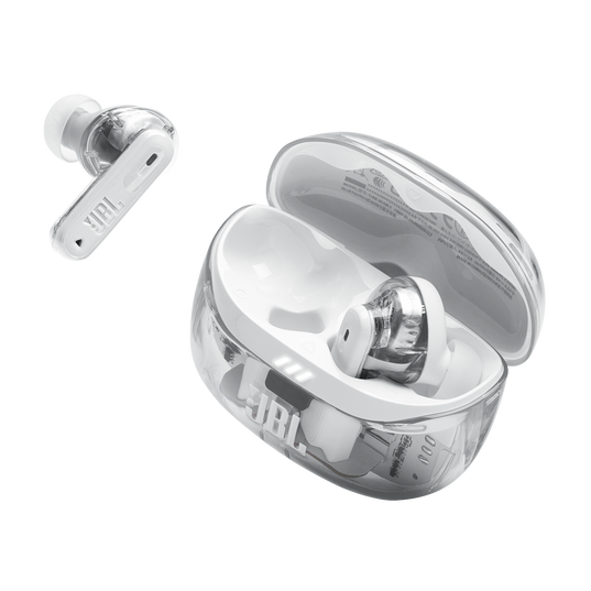 JBL Tune Beam 2 Ghost Edition True Wireless Noise-Cancelling Earbuds | JBLTBEAM2GWHT