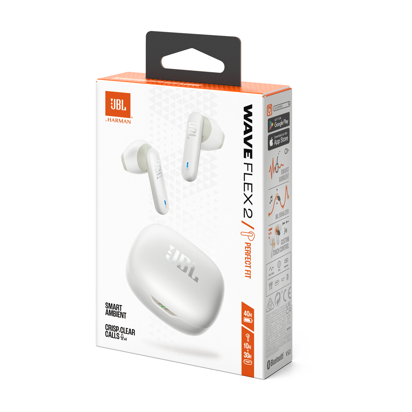 JBL Wave Flex 2 True Wireless Earbuds White product image