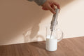 Outin LattoGo handheld milk frother in Starburst Silver