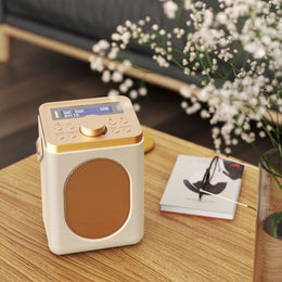 Majority Little Shelford Portable Bluetooth DAB/FM Radio, Cream | LSH-DAB