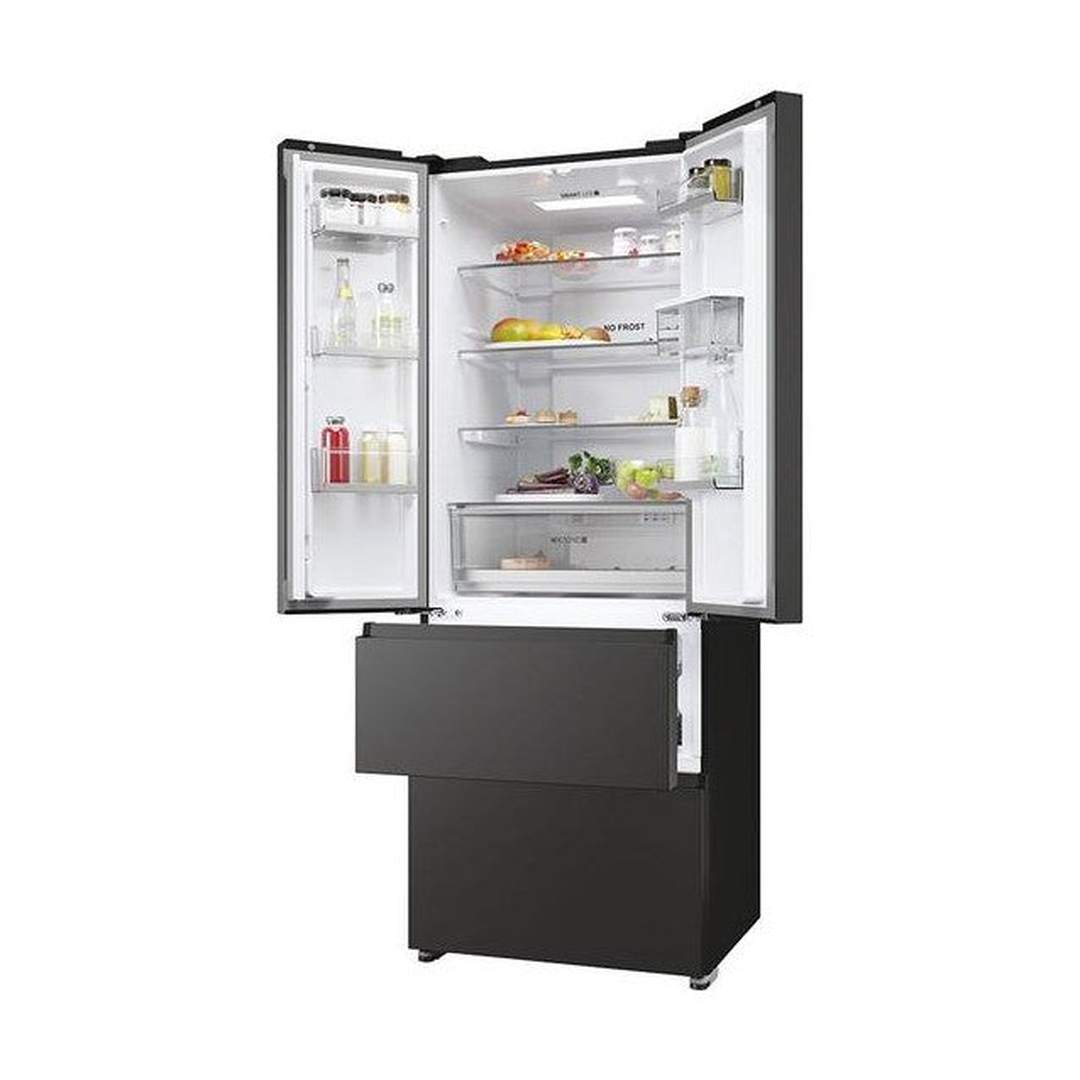 Haier FD 70 Series 5 444L No Frost Freestanding Fridge Freezer in Black | HFR5719EWPB Haier Fridge Freezer Euronics Ireland