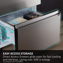 Haier FD 70 Series 5 444L No Frost Freestanding Fridge Freezer in Black | HFR5719EWPB Haier Fridge Freezer Euronics Ireland