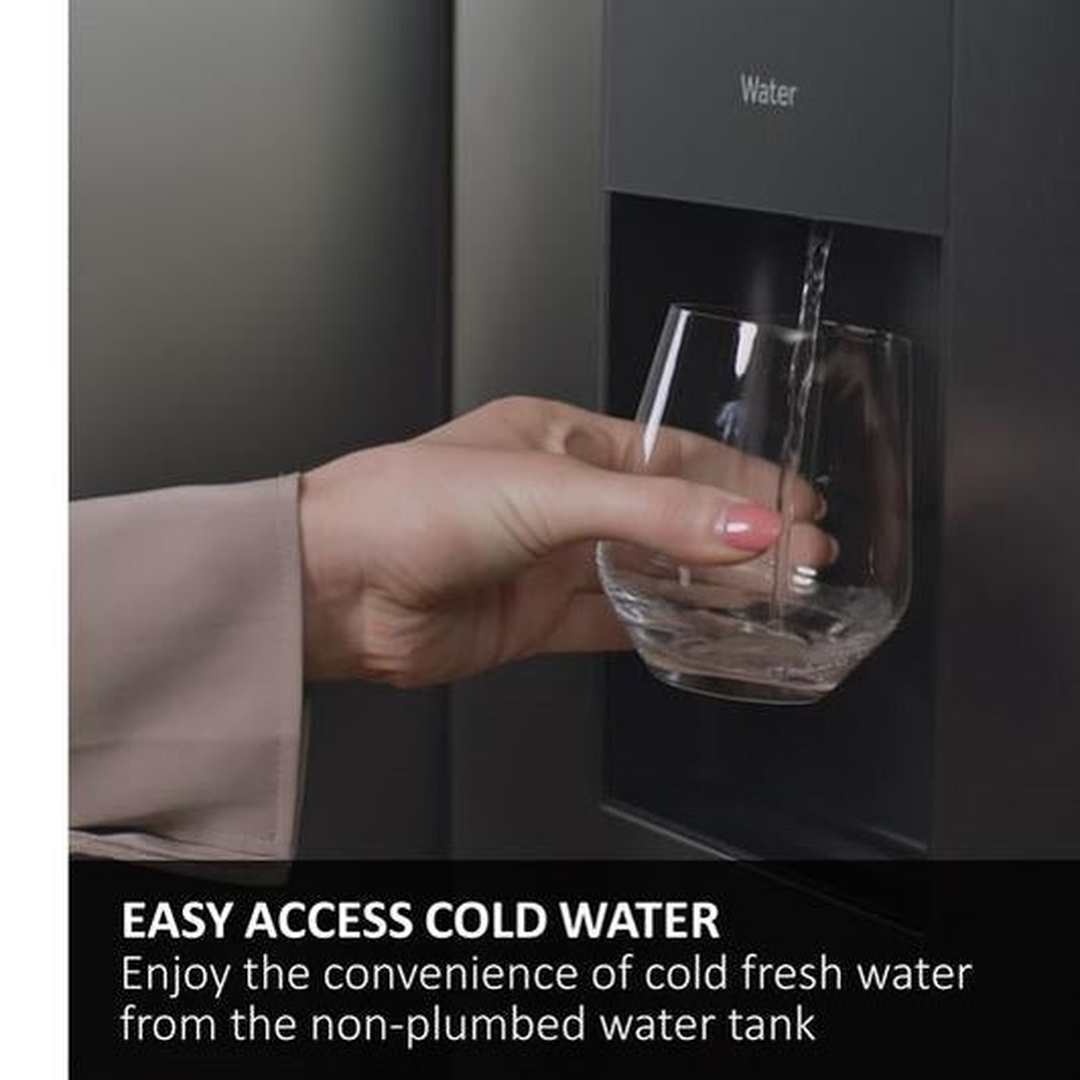 Haier FD 70 Series 5 444L No Frost Freestanding Fridge Freezer in Black | HFR5719EWPB Haier Fridge Freezer Euronics Ireland