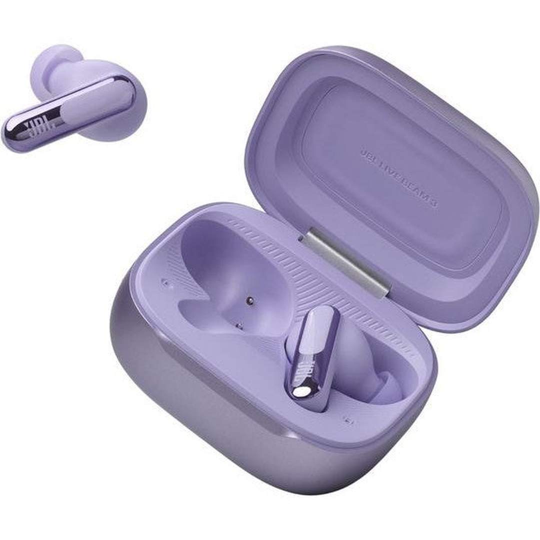 JBL Live Beam 3 10mm Hi-Res Wireless Earbuds - Purple | JBLLIVEBEAM3PUR JBL Earbuds Euronics Ireland