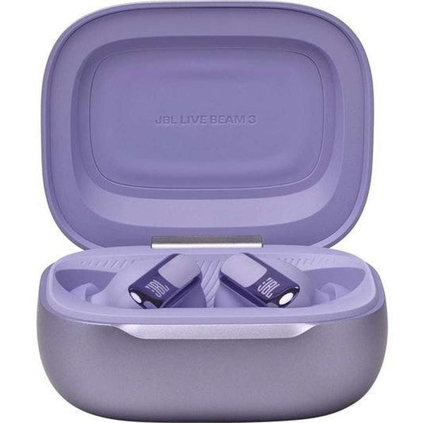 JBL Live Beam 3 10mm Hi-Res Wireless Earbuds - Purple | JBLLIVEBEAM3PUR JBL Earbuds Euronics Ireland