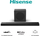 Hisense AX3120Q 3.1.2 Channel Soundbar with Wireless Subwoofer | AX3120Q