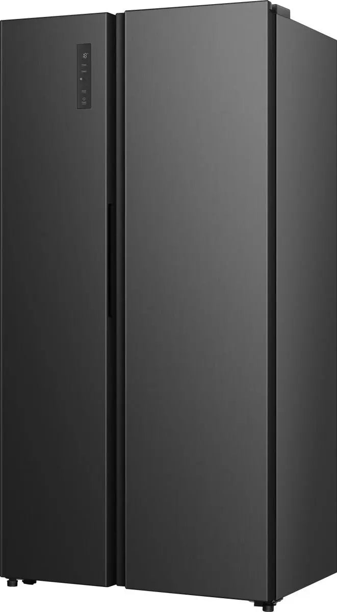 Hisense Hi3 544L Side by Side Fridge Freezer with PureFlat Design - Black - side view
