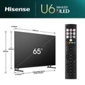 Hisense U6NQ 65" 4K UHD Mini-LED Smart TV | 65U61NQ Hisense TV Euronics Ireland