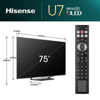 Hisense U7N 75" 4K UHD Mini-LED Smart TV | 75U71NQ Hisense TV Euronics Ireland