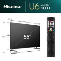 Hisense U6NQ 55" 4K UHD Mini-LED Smart TV | 55U61NQ Hisense TV Euronics Ireland