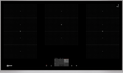 NEFF N90 90cm Flex Induction Hob - Black with Stainless Steel Trim | T59TF6RN0