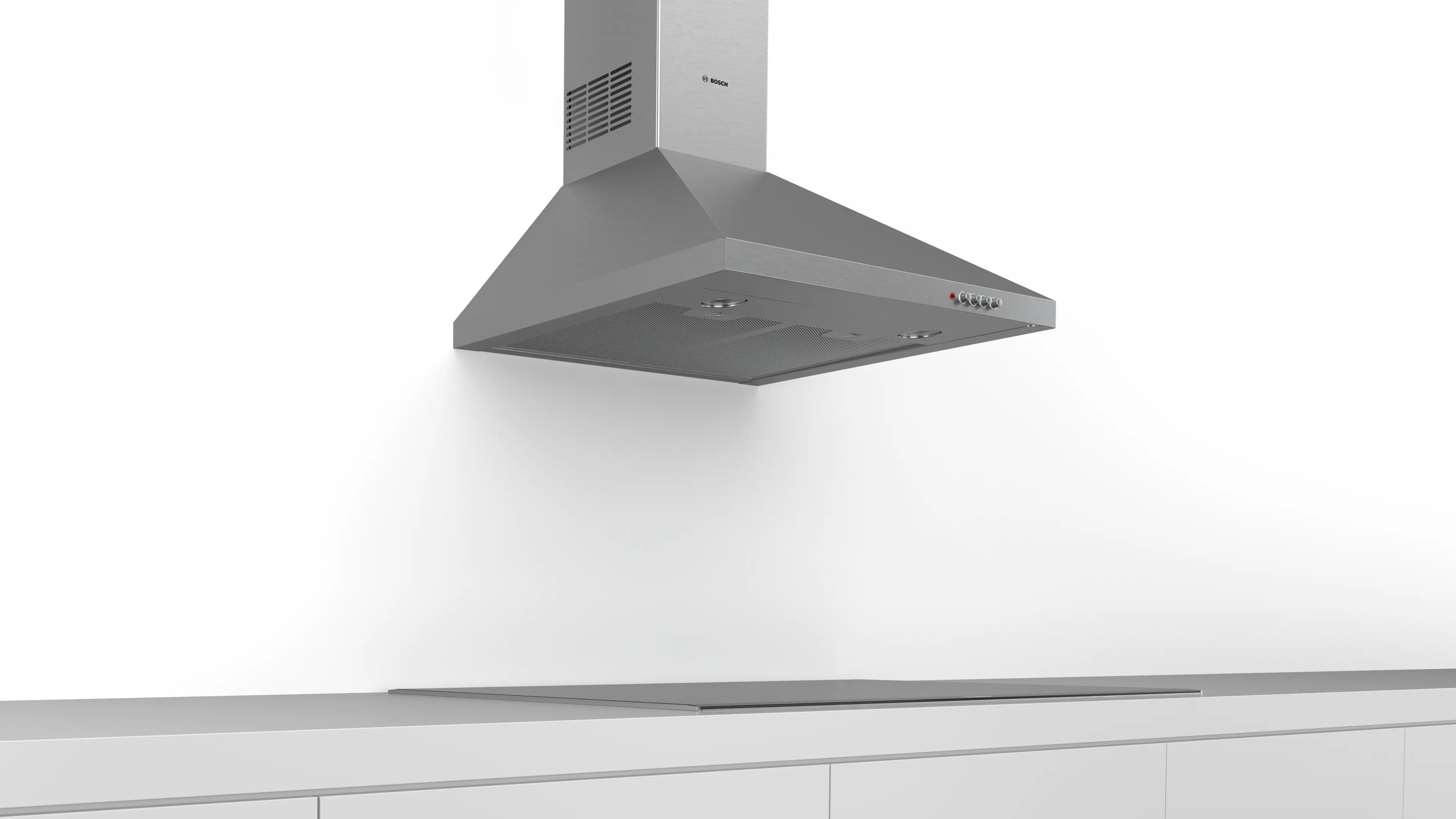 Bosch Series 2 60cm wall-mounted chimney cooker hood in Stainless Steel