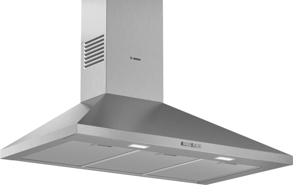 Bosch Series 2 90cm pyramid chimney cooker hood in Stainless Steel