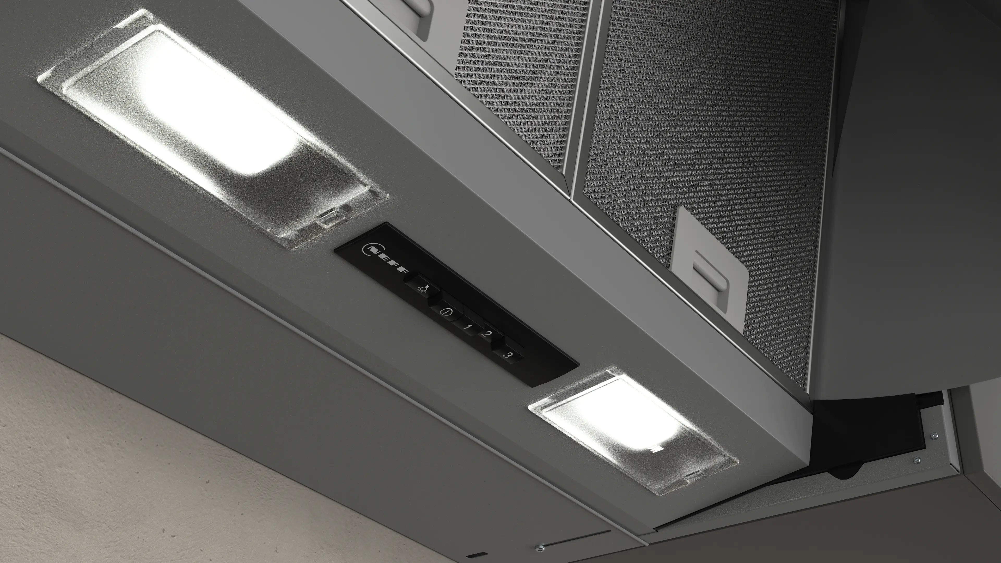 NEFF D64MAC1X0B N30 60cm integrated cooker hood in Silver