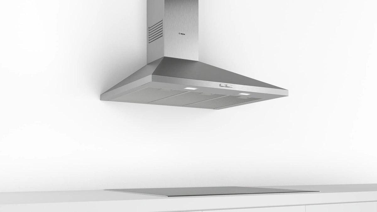 Bosch Series 2 90cm pyramid chimney cooker hood in Stainless Steel