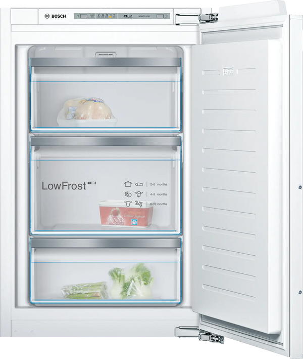 Bosch GIV21AFE0 Series 4 built-in under counter freezer with three drawers