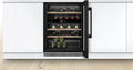 Bosch KUW21AHG0G Series 6 built-in 44 bottle dual zone wine cooler in Black