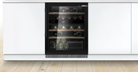 Bosch KUW21AHG0G Series 6 built-in 44 bottle dual zone wine cooler in Black