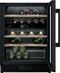 Bosch KUW21AHG0G Series 6 built-in 44 bottle dual zone wine cooler in Black
