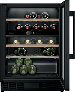 Bosch Series 6 Built-In 44 Bottle Wine Cooler - Black | KUW21AHG0G