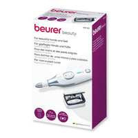 Beurer MP 42 Manicure/Pedicure Set retail packaging box, 7 attachments